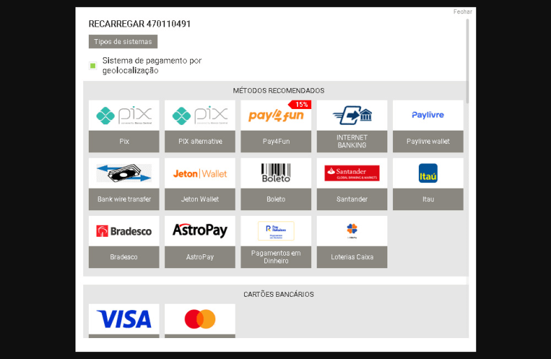 deposito e saque do megapari