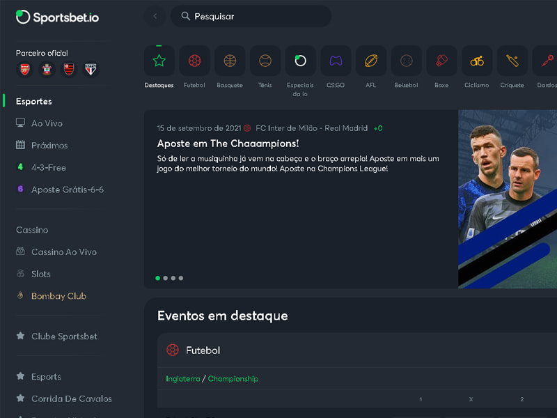 navegabilidade e interface do sportsbet.io