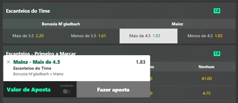 apostar em escanteios bet365