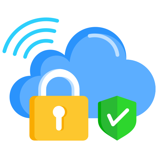 Image of a cloud with a lock and a percentage sign