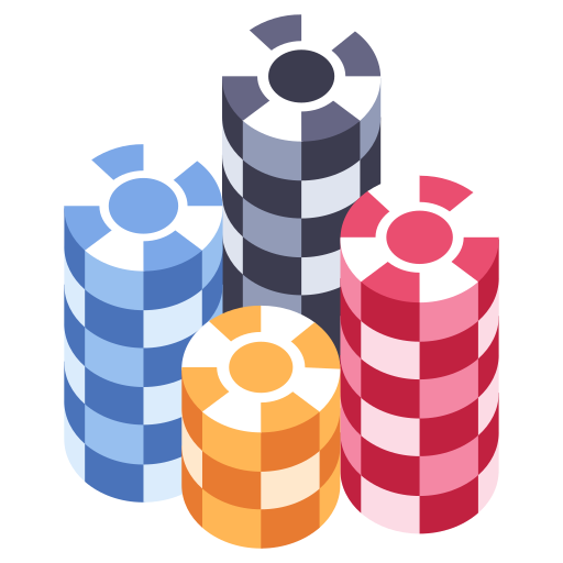 Icon with animated playing chips