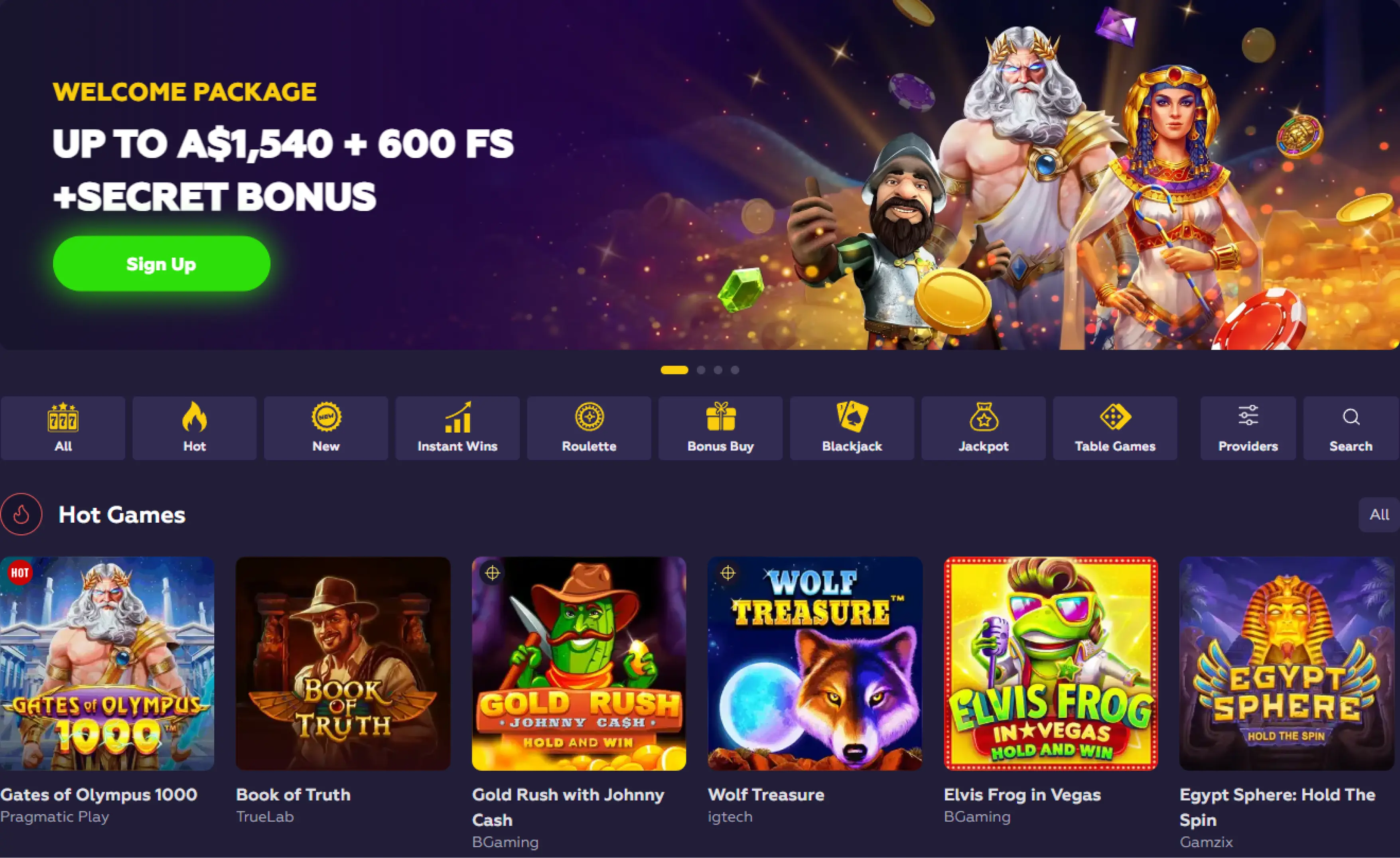 Playfina Casino promotions and top slots