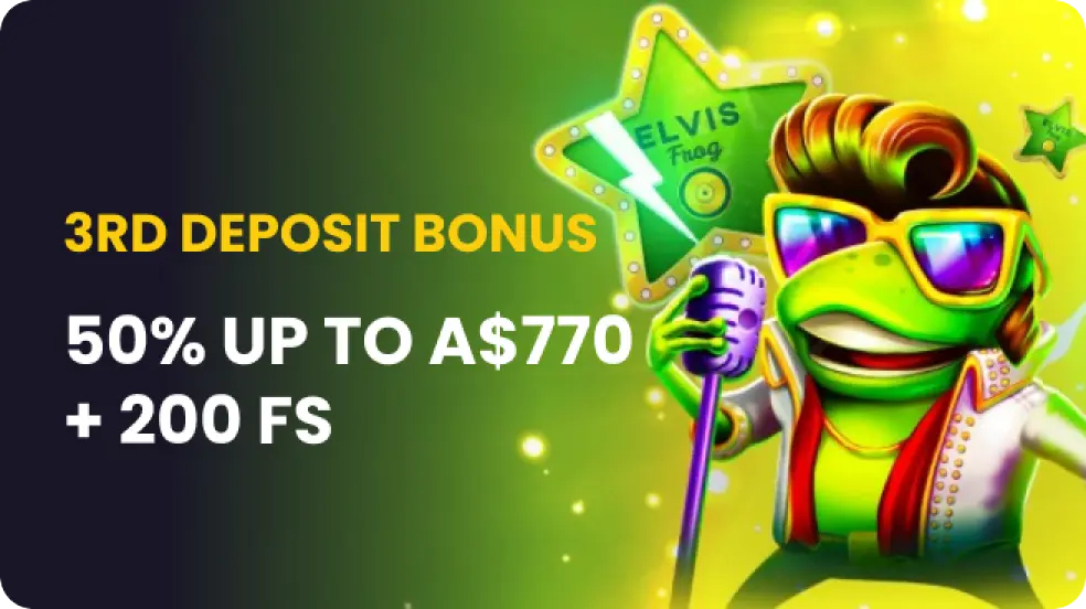 Playfina casino Third Deposit Bonus banner