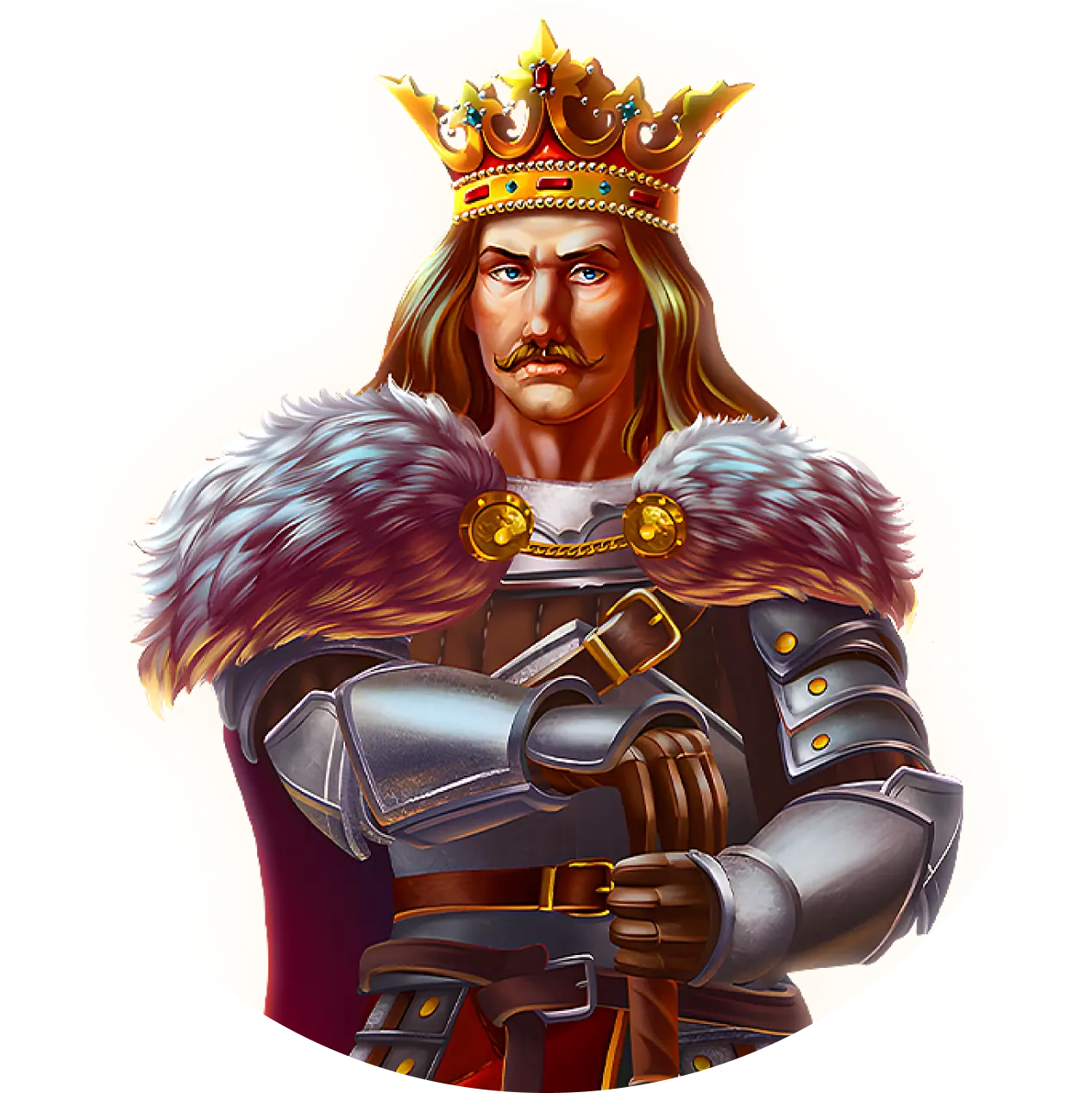 Icon featuring Plangames Playfina bonus banner with man in a crown