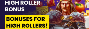 animated banner for the Playfina Casino high roller bonus