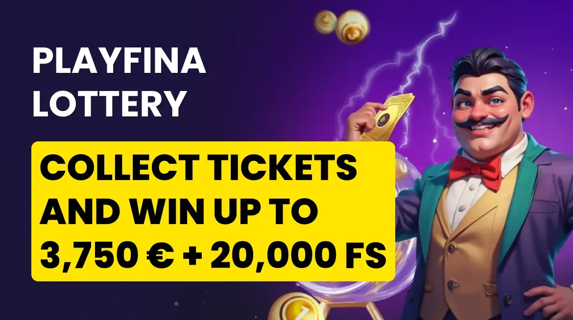 animated banner for the Playfina Casino lottery