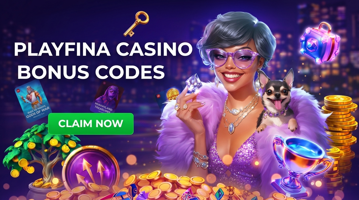 Playfina Casino bonus codes banner