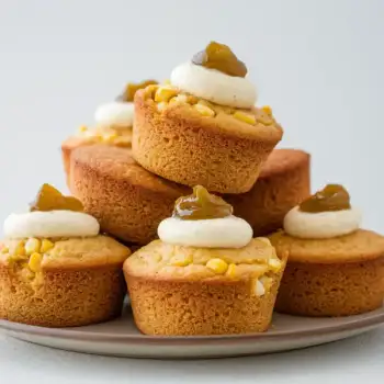 Savory-Sweet Cornbread Muffins with Whipped Corn Cream and Jalapeño Jelly