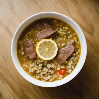 Beef Barley Soup with Lemon Twist