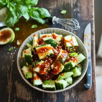 Crushed Cucumbers with Chile-Lime Dressing