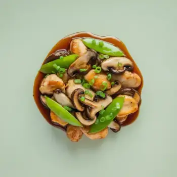 Savory Chicken and King Oyster Mushroom Stir-Fry