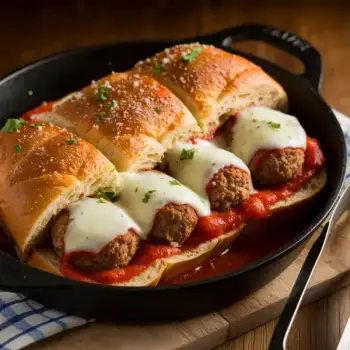 Meatball Sub Sandwiches on Garlic Bread