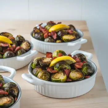 Roasted Brussels Sprouts with Bacon and Lemon