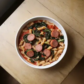 One-Pot Pasta with Sausage and Spinach