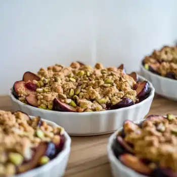 Pistachio-Plum Crisp