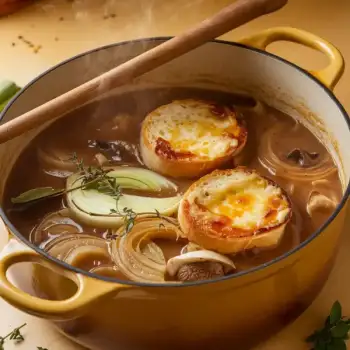 French Onion Soup with a Porcini Twist