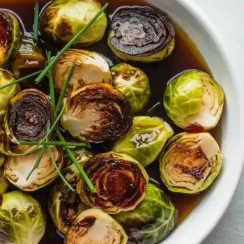 Crispy Garlic Balsamic Brussels Sprouts