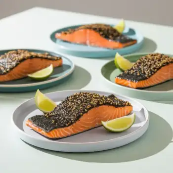 Crispy Skin Salmon with Nori and Sesame Crust