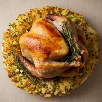 Herb-Infused Roast Turkey with Crispy Stuffing