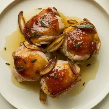 Vinegar-Glazed French Chicken Thighs