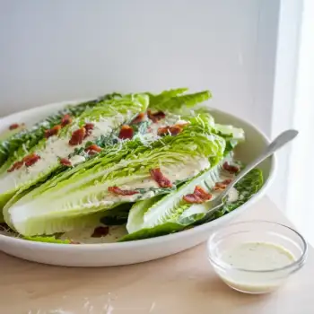 Romaine Salad with Bacon and Creamy Ranch Dressing