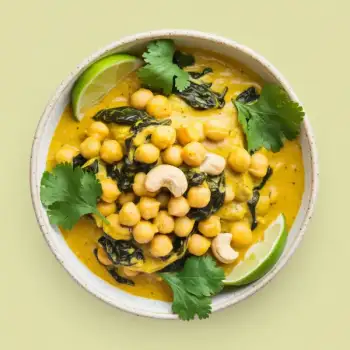 Creamy Chickpea & Cashew Curry with Spinach