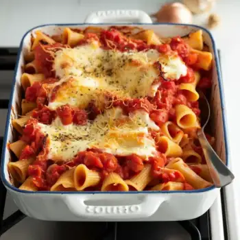 Hearty Tomato and Cheese Baked Pasta
