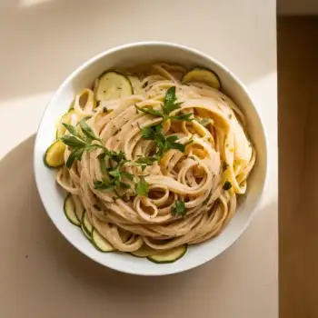 Lemony Pasta with Zucchini and Fresh Herbs