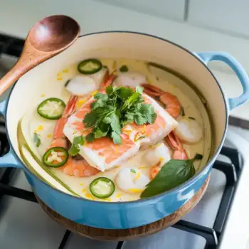 Coconut Fish Stew with Basil and Lemongrass
