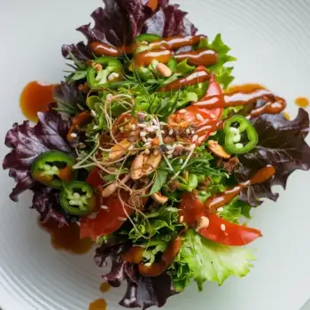 Little Gem Salad with Spicy Sesame Dressing