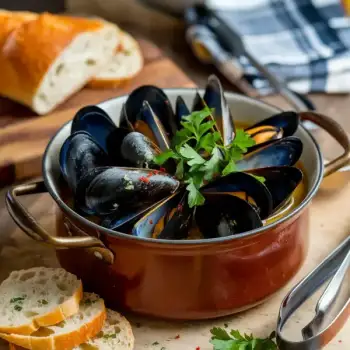 Steamed Mussels with Garlic and Parsley
