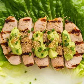 Grilled Turkey Cutlets with Wasabi-Ginger Avocado Relish