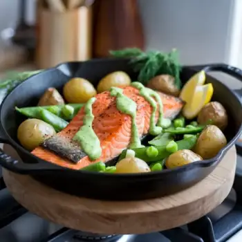 Green Goddess Salmon With Potatoes and Snap Peas