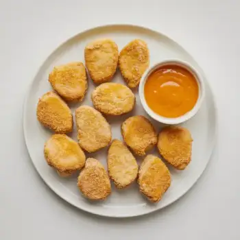 Crispy Homemade Chicken Nuggets with Tangy Apricot Dipping Sauce