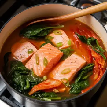 Simple Salmon and Kimchi Stew