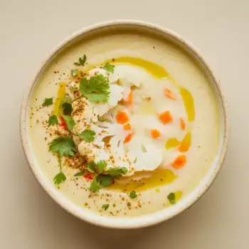 Cauliflower-Carrot Soup with a Citrus Twist