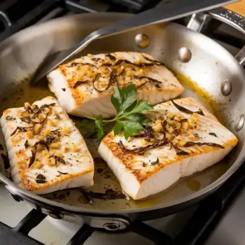 Pan-Seared Marinated Halibut Fillets