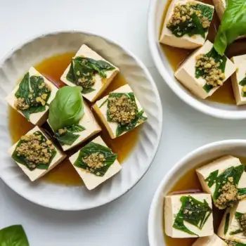 Basil-Garlic Infused Tofu Cubes