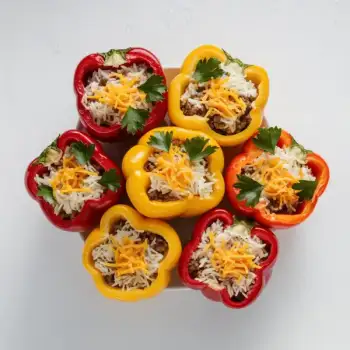 Savory Beef & Rice Stuffed Bell Peppers