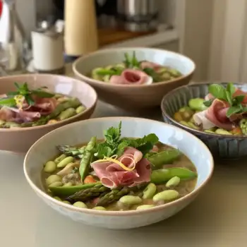 Roman Spring Vegetable Stew with Prosciutto and Herbs