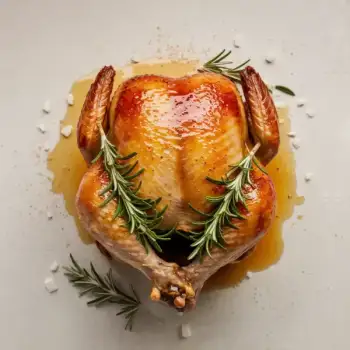 Maple Rosemary Glazed Roast Chicken