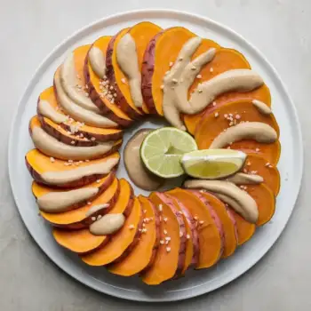Lime-Infused Sweet Potatoes with Sesame Tahini Spread