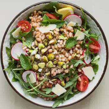 Farro & Herb Salad with Lemon-Parmesan Dressing