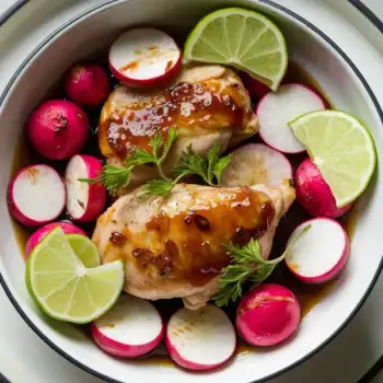 Sheet-Pan Miso Chicken with Radishes and Lime