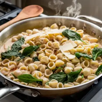 Creamy Orecchiette with Miso and Spinach