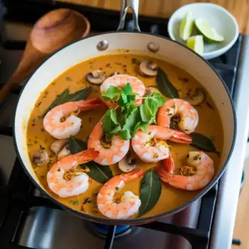 Coconut Shrimp Curry with Mushrooms