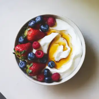Thick Yogurt with Seedy Honey and Fresh Berries