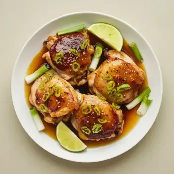 Crispy Lime-Scented Chicken Thighs with Scallions