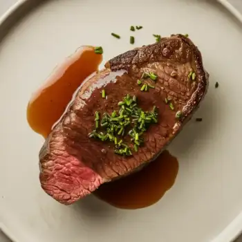 Pan-Seared Steak with Red Wine Sauce