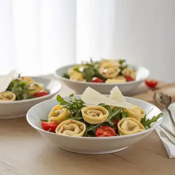 Tortellini & Arugula Salad with Toasted Pine Nuts